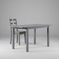 59 inch extendable dark gray dining table for 4 to 8 people