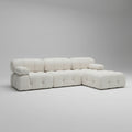 Nordic modern Bellini modular sectional fabric sofa with tufted buckle design in a luxury living room setting.