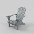 Foldable gray wooden Adirondack chair for patio and porch